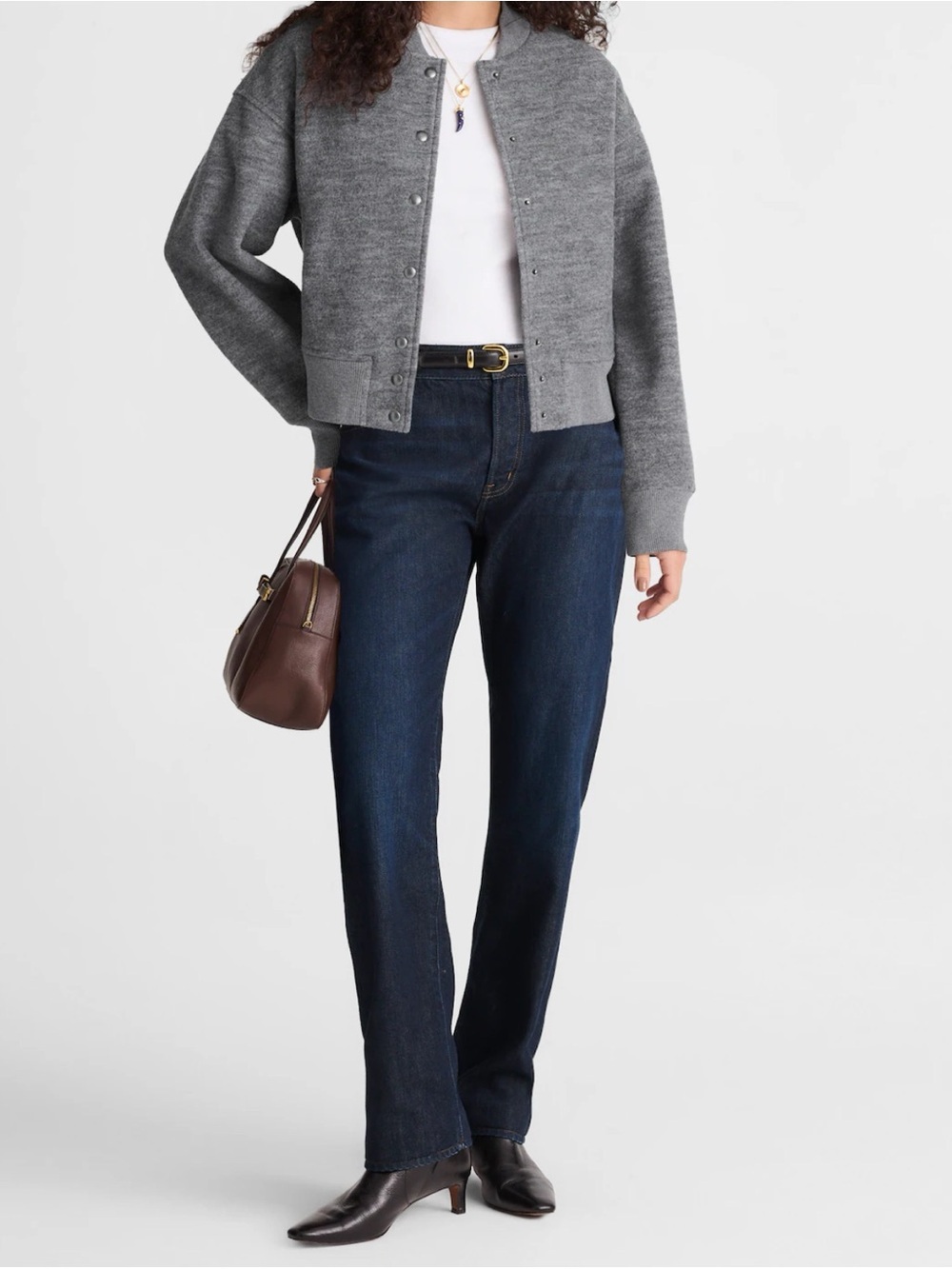 Madewell The Petite Dean Easy Straight Jean in SoftDrape Dark Wash 28P NWT